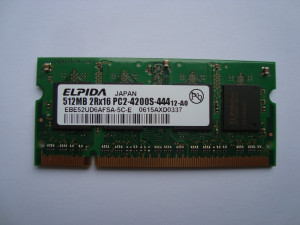 Памет за лаптоп DDR2 512MB PC2-4200 Elpida
